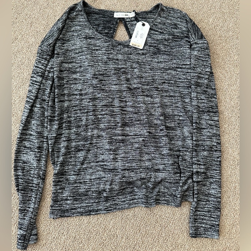 NWT rag & bone/JEAN shirt with open back SZ SM